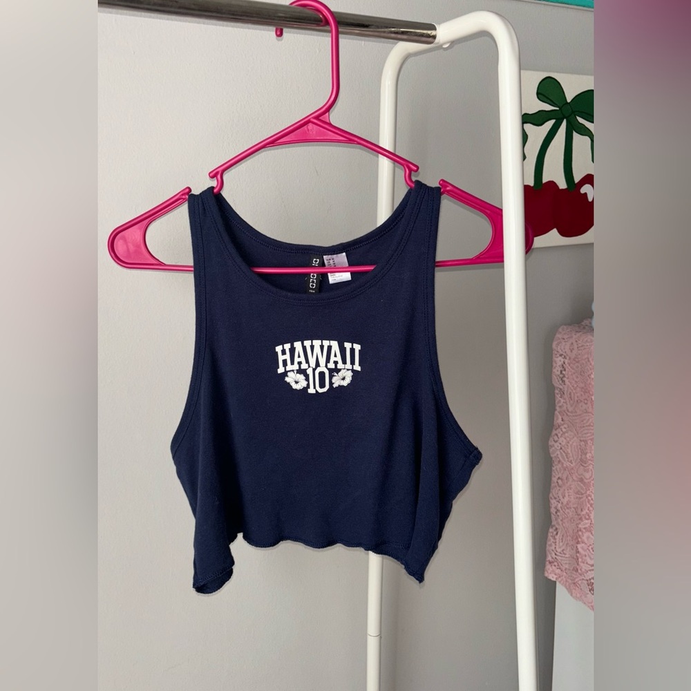 h&m hawaii crop tank